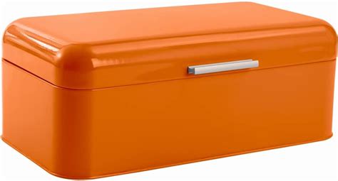 orange metal bread box|Culinary Couture Large Stainless Steel Bread Box for .